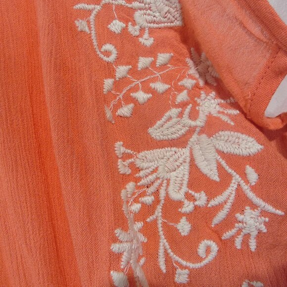 RAMPAGE ROMPER CORAL SIZE SMALL EMBROIDERED - Picture 6 of 11